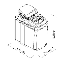 AQMOS LESS-15 Waterontharder afmetingen